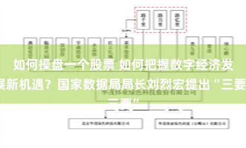 如何操盘一个股票 如何把握数字经济发展新机遇？国家数据局局长刘烈宏提出“三要”